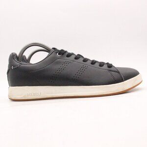 Kuru Roam Women's 10.5 Classic Court Black Leather Gum Shoes Sneakers 192482